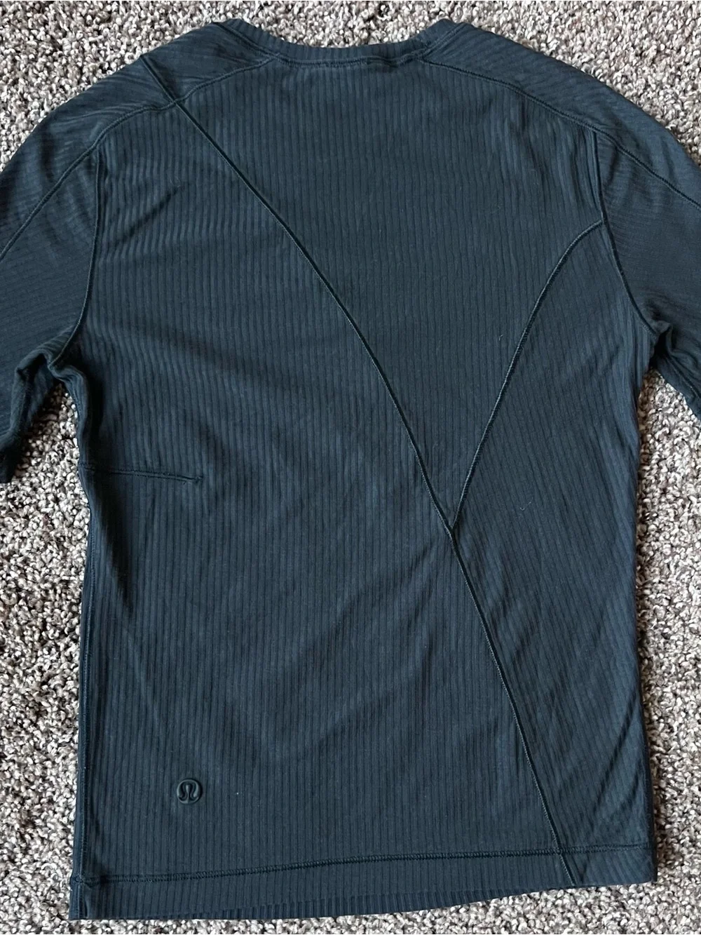 lululemon athletica Black Ribbed Short Sleeve Top
